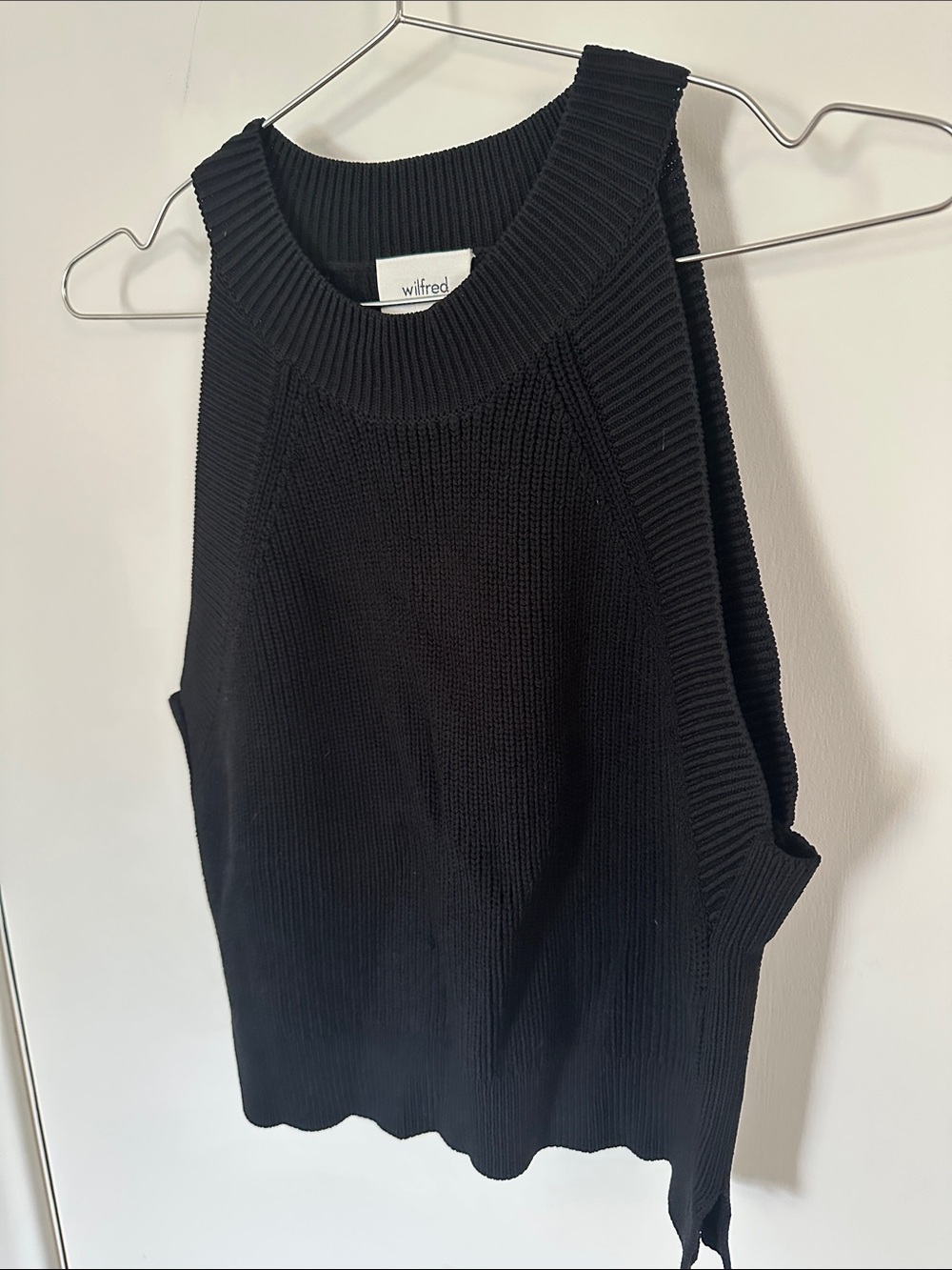 Wilfred Black Ribbed Knit Top - Picture 3 of 6